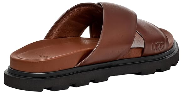 Amazon.com | UGG Men's Capitola Cross Slide Sandal, Cognac